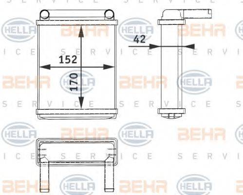 HELLA 8FH351312521 Теплообмінник, опалення салону