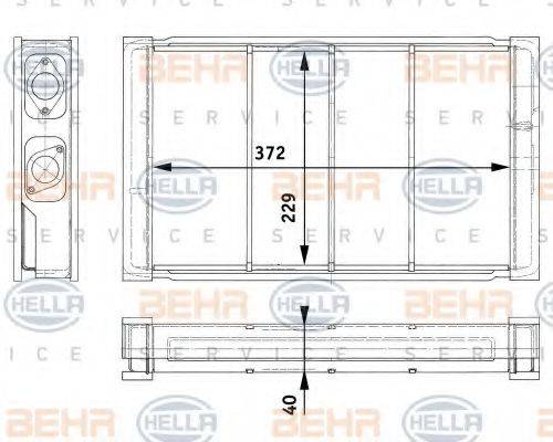 HELLA 8FH351312691 Теплообмінник, опалення салону