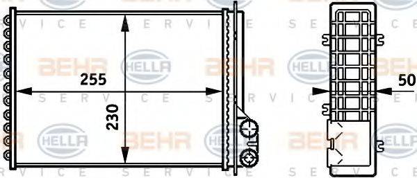 HELLA 8FH351313301 Теплообмінник, опалення салону