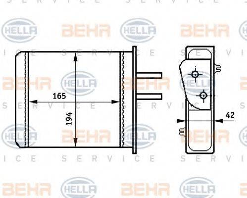 HELLA 8FH351313351 Теплообмінник, опалення салону