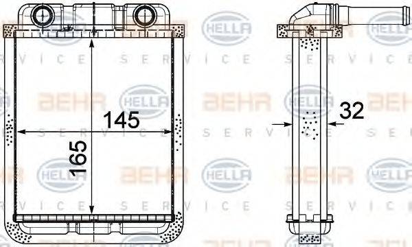 HELLA 8FH351315391 Теплообмінник, опалення салону