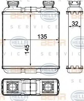 HELLA 8FH351315481 Теплообмінник, опалення салону