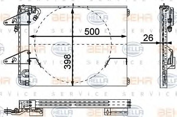 HELLA 8FC351317191 Конденсатор, кондиціонер