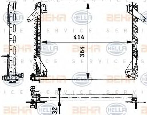 HELLA 8FC351317381 Конденсатор, кондиціонер