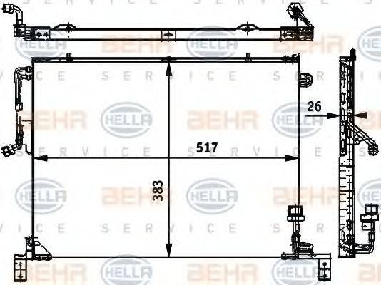 HELLA 8FC351317431 Конденсатор, кондиціонер