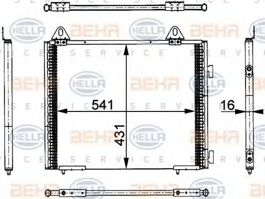 HELLA 8FC351317741 Конденсатор, кондиціонер