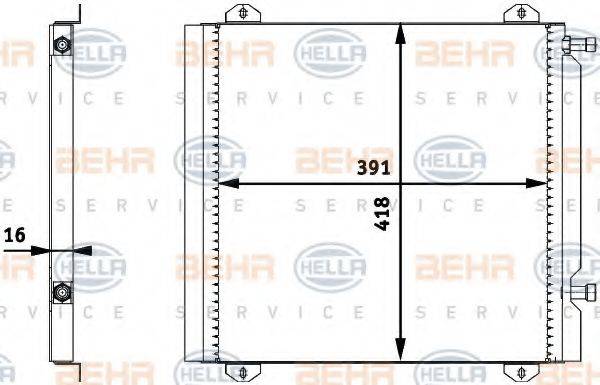 HELLA 8FC351317761 Конденсатор, кондиціонер