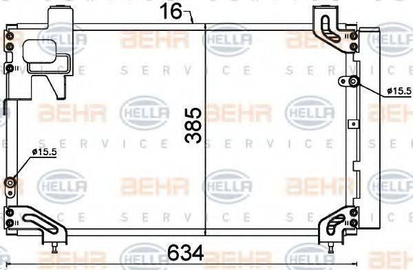 HELLA 8FC351318751 Конденсатор, кондиціонер