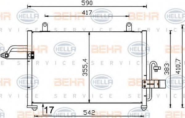 HELLA 8FC351319181 Конденсатор, кондиціонер