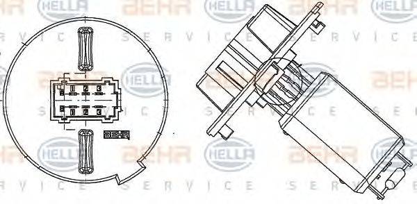 HELLA 9ML351321551 Опір, вентилятор салону