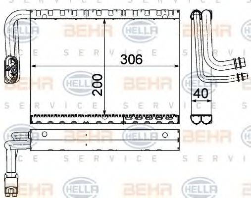 HELLA 8FV351330701 Випарник, кондиціонер