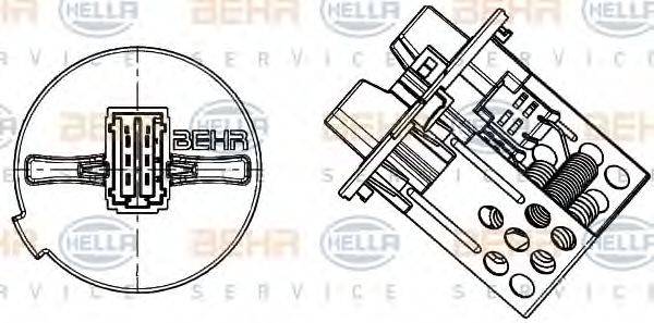 HELLA 9ML351332281 Опір, вентилятор салону