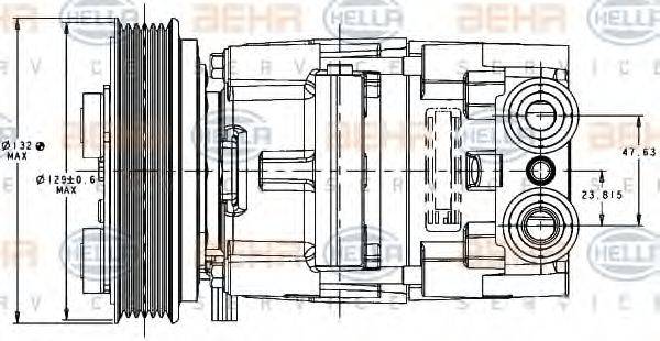 HELLA 8FK351334121 Компресор, кондиціонер