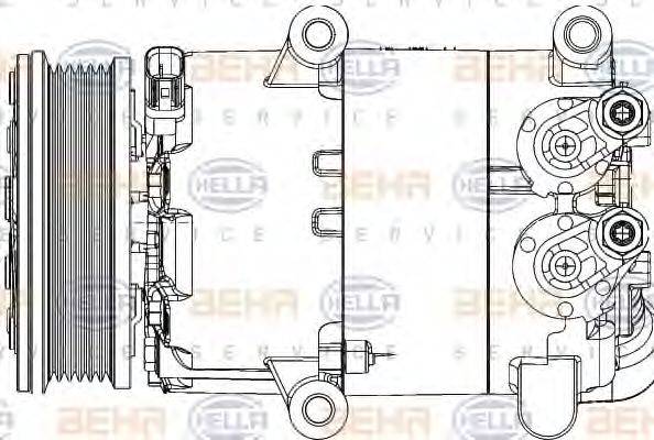 HELLA 8FK351334441 Компресор, кондиціонер