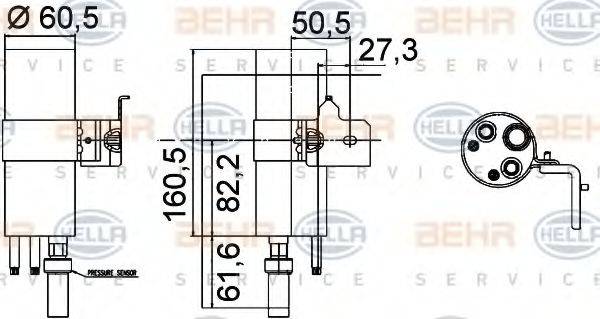 HELLA 8FT351335251 Осушувач, кондиціонер