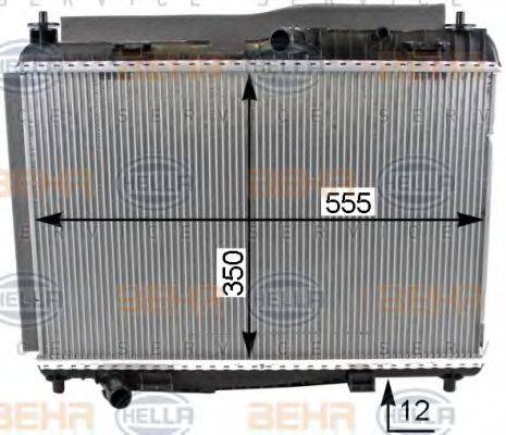 HELLA 8MK376701641 Радіатор, охолодження двигуна