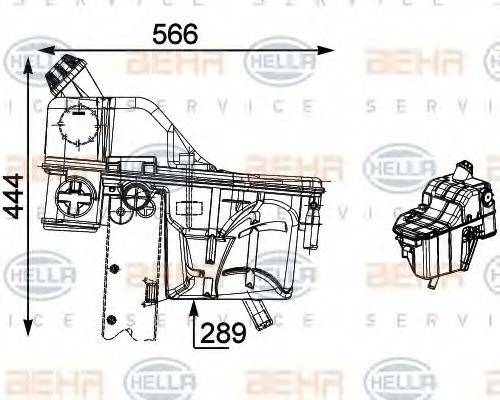 HELLA 8MA376705471 Компенсаційний бак, охолоджуюча рідина