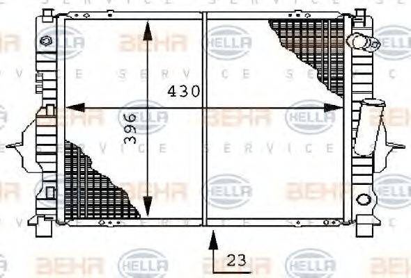 HELLA 8MK376706471 Радіатор, охолодження двигуна