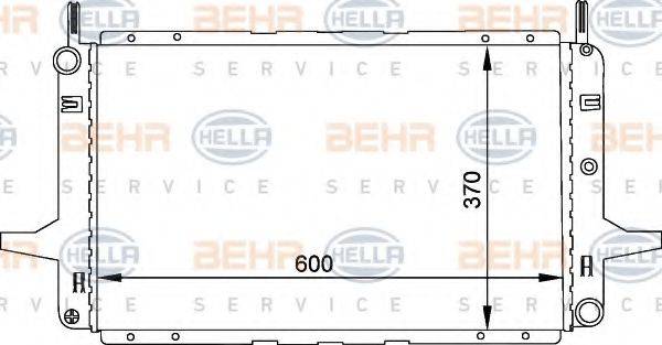 HELLA 8MK376707311 Радіатор, охолодження двигуна