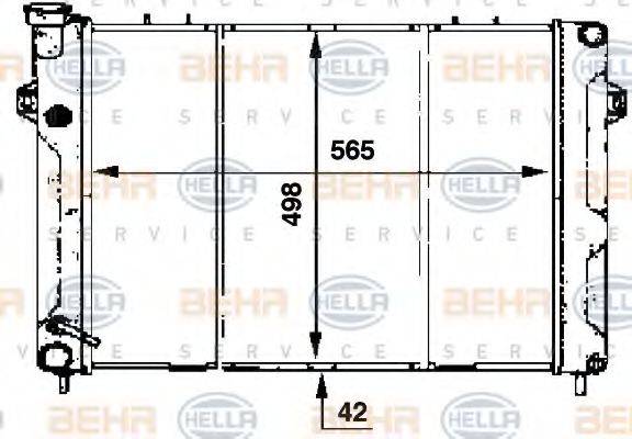 HELLA 8MK376707361 Радіатор, охолодження двигуна