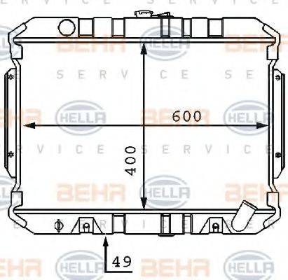 HELLA 8MK376707581 Радіатор, охолодження двигуна