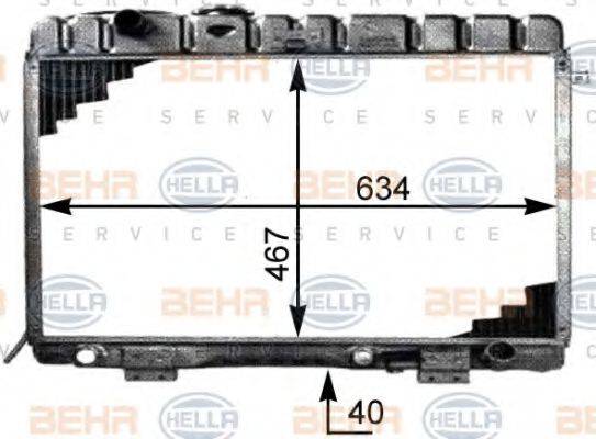 HELLA 8MK376709781 Радіатор, охолодження двигуна