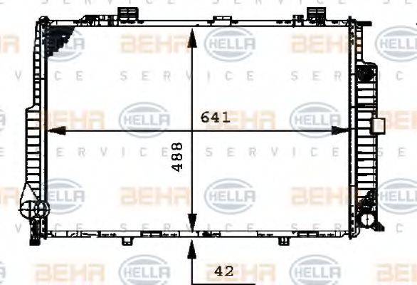 HELLA 8MK376712401 Радіатор, охолодження двигуна