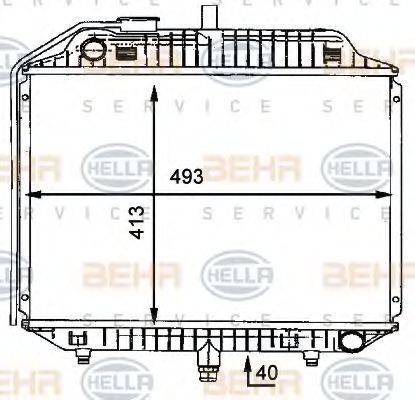 HELLA 8MK376712411 Радіатор, охолодження двигуна