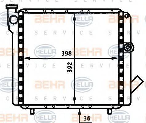 HELLA 8MK376715491 Радіатор, охолодження двигуна