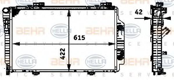 HELLA 8MK376717261 Радіатор, охолодження двигуна