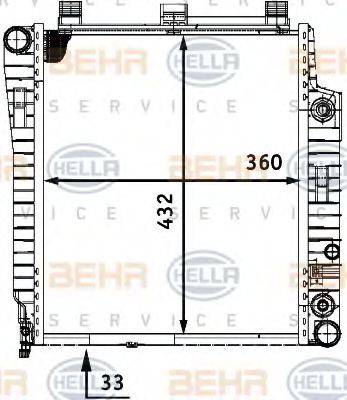 HELLA 8MK376721101 Радіатор, охолодження двигуна