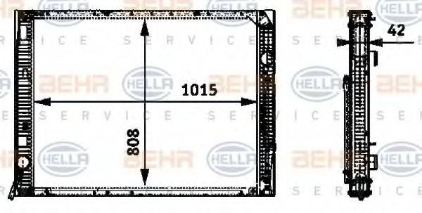 HELLA 8MK376722361 Радіатор, охолодження двигуна