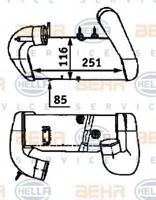 HELLA 8ML376723271 Інтеркулер