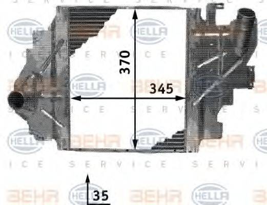 HELLA 8ML376723361 Інтеркулер