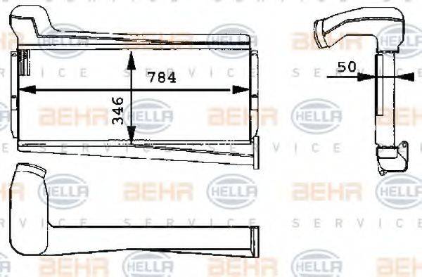 HELLA 8ML376723631 Інтеркулер