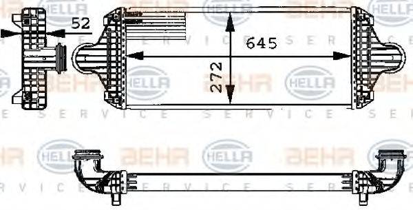 HELLA 8ML376723681 Інтеркулер