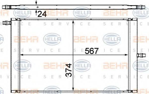 HELLA 8MK376727511 Низькотемпературний охолоджувач, інтеркулер