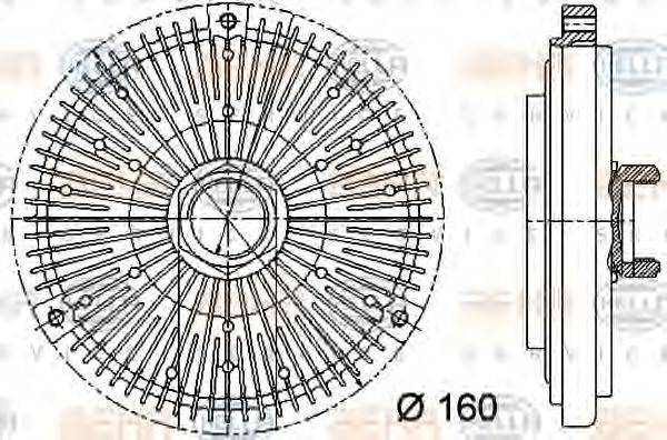 HELLA 8MV376731491 Зчеплення, вентилятор радіатора