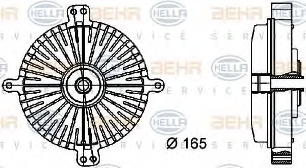 HELLA 8MV376733041 Зчеплення, вентилятор радіатора