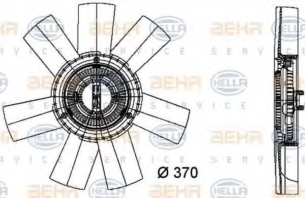 HELLA 8MV376733361 Вентилятор, охолодження двигуна