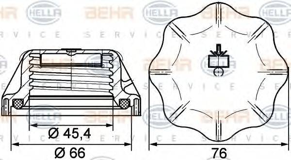 HELLA 8MY376742311 Кришка, резервуар охолоджувальної рідини