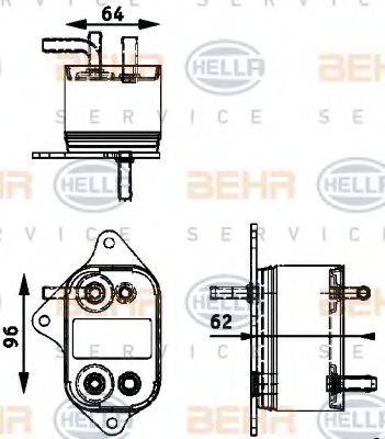 HELLA 8MK376745011 Паливний радіатор