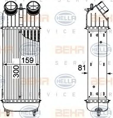 HELLA 8ML376746221 Інтеркулер