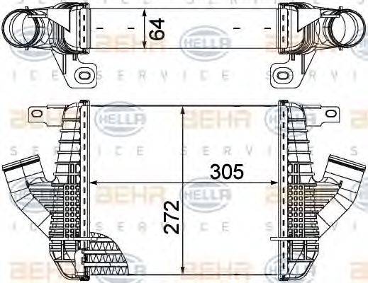 HELLA 8ML376751231 Інтеркулер