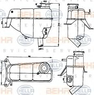 HELLA 8MA376755171 Компенсаційний бак, охолоджуюча рідина