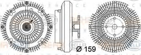 HELLA 8MV376757351 Зчеплення, вентилятор радіатора