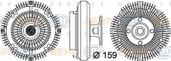 HELLA 8MV376757391 Зчеплення, вентилятор радіатора