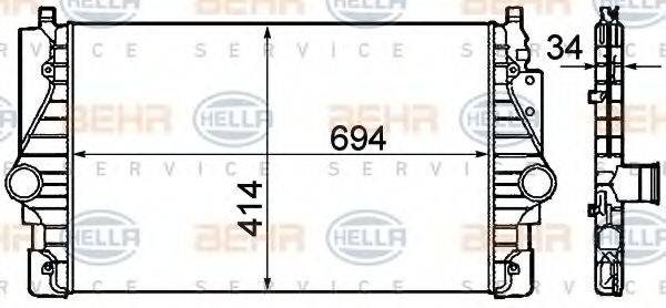 HELLA 8ML376760641 Інтеркулер