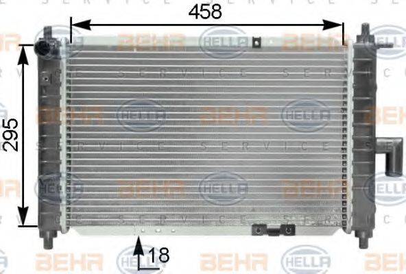 HELLA 8MK376762521 Радіатор, охолодження двигуна