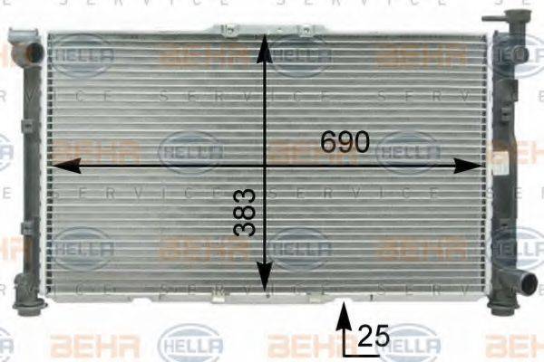 HELLA 8MK376763461 Радіатор, охолодження двигуна